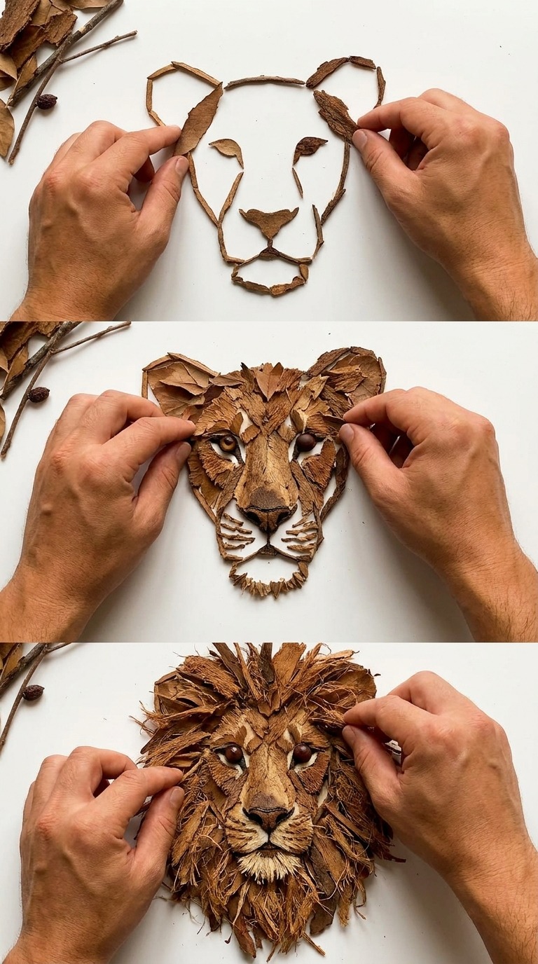 AI Video Prompt: Lion Art Transformation