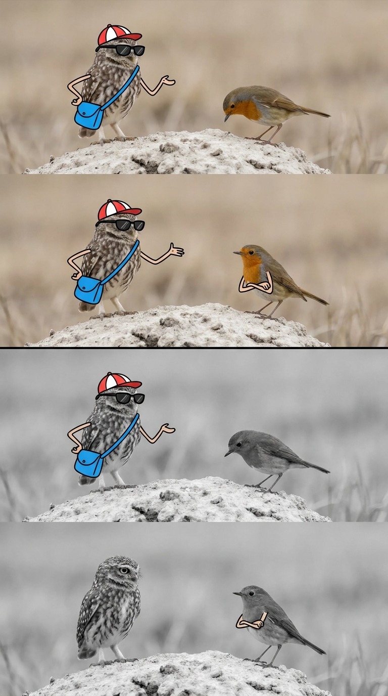 AI Video Prompt: Doodle Birds Argument