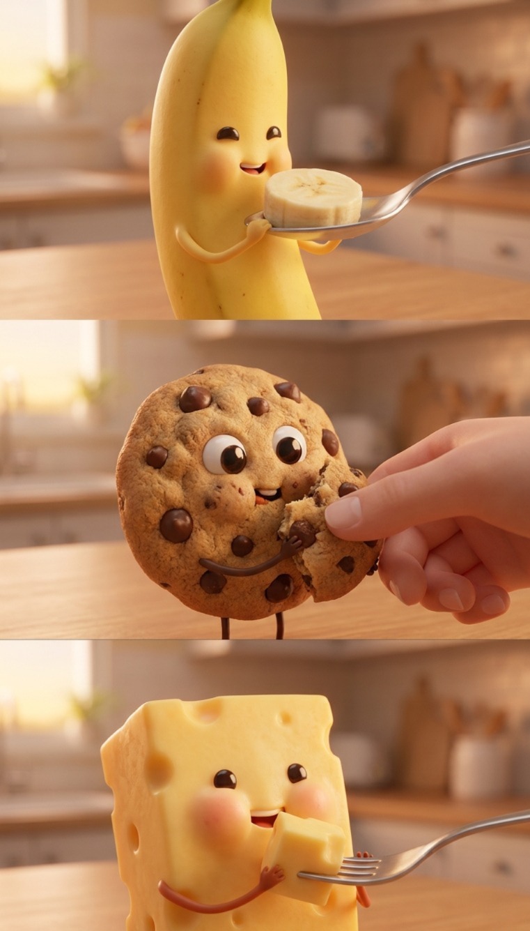 Food Character ASMR AI video prompt