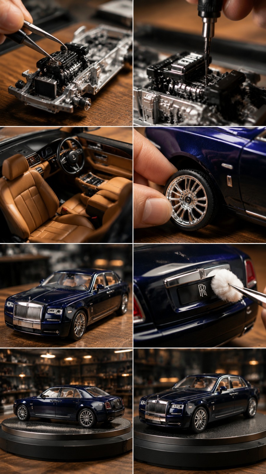 AI Video Prompt: Mini Luxury Car Build