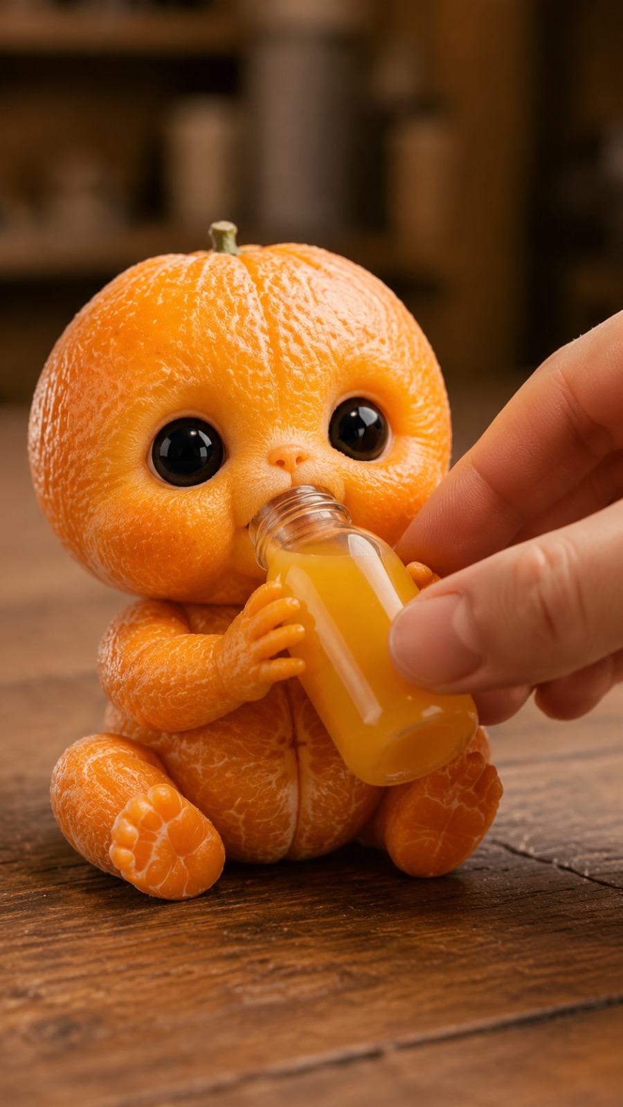 Tangerine Baby Juice AI video prompt