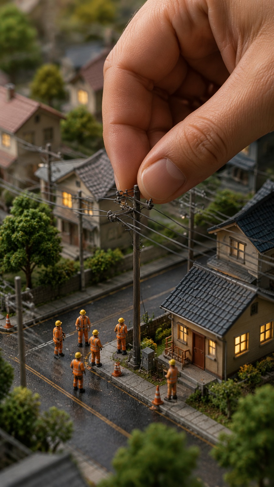 Mini City Electricity Repair AI video prompt