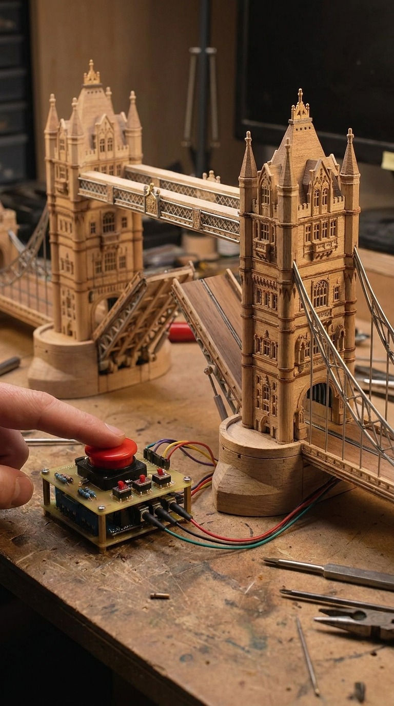 Mini Bridge Lift Mechanism AI video prompt