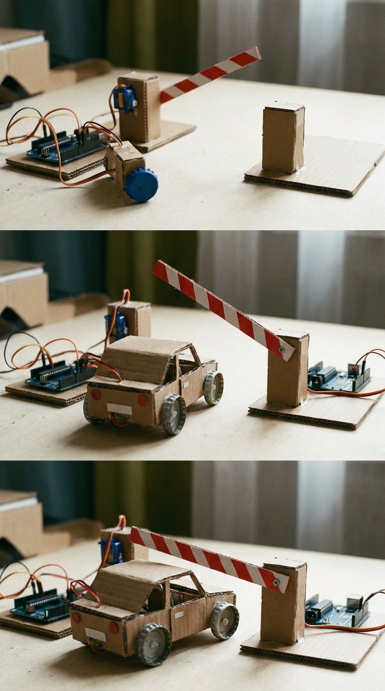 Mini Smart Barrier Gate AI video prompt