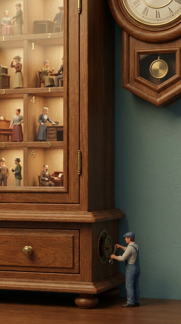 AI Video Prompt: Tiny Clock House Animation
