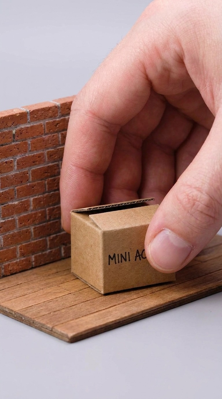 Mini AC Installation Reveal AI video prompt