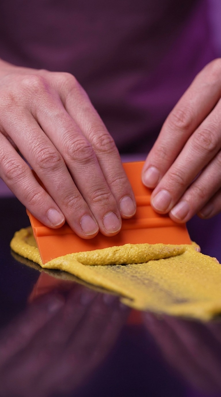 Macro Orange Object Crushing and Yellow Liquid Texture Transformation ASMR Video AI video prompt