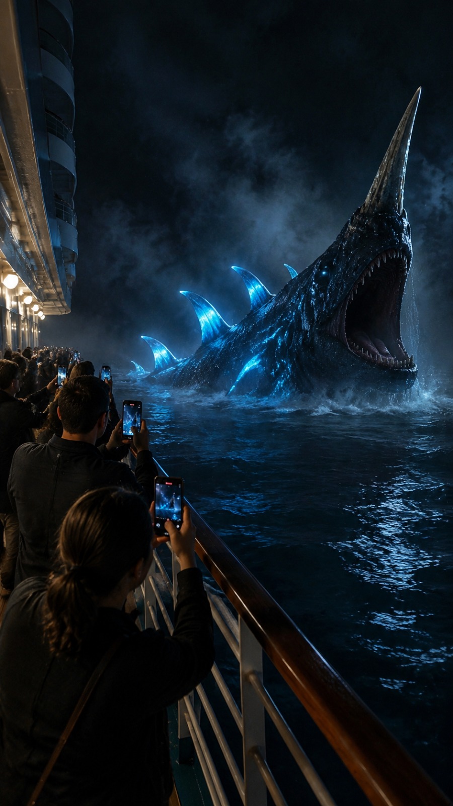 Ocean Monster Emergence AI video prompt
