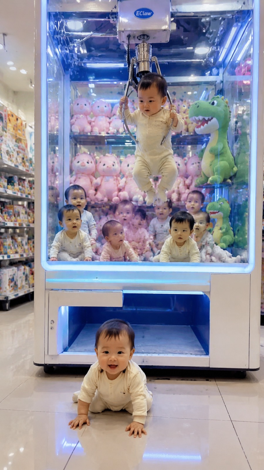 Baby Claw Machine AI video prompt