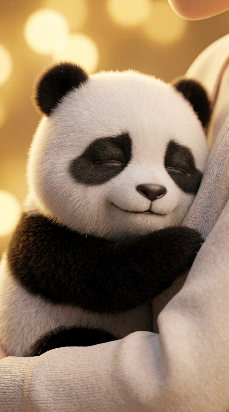 Cute 3D Animated Baby Panda Emotional Reaction Short AI video prompt