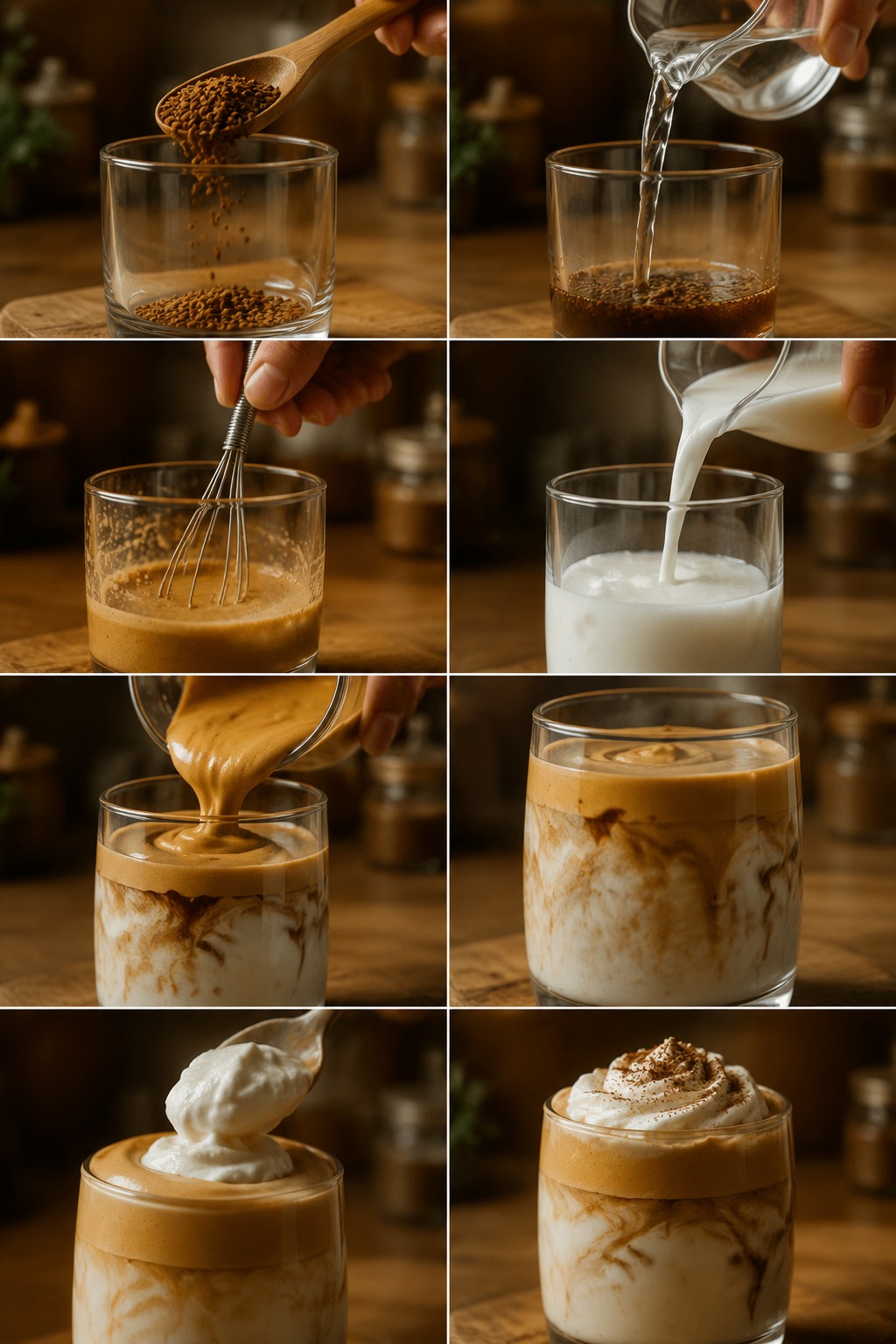 Macro ASMR Coffee Transformation AI video prompt