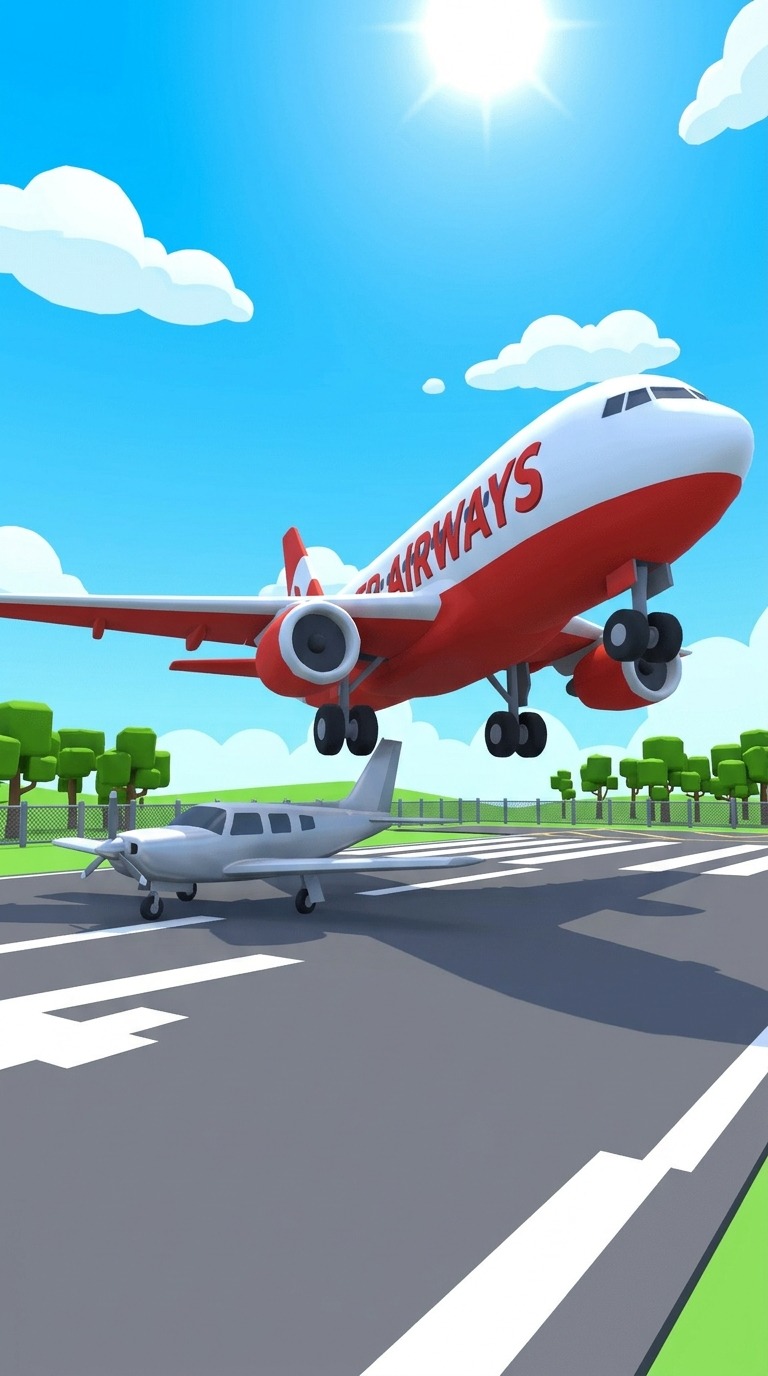 Surreal Physics-Defying Airplane Loop AI video prompt