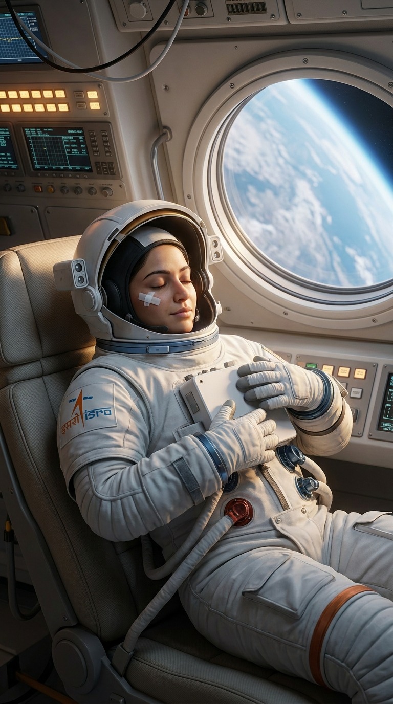 Astronaut Resting in Space AI video prompt