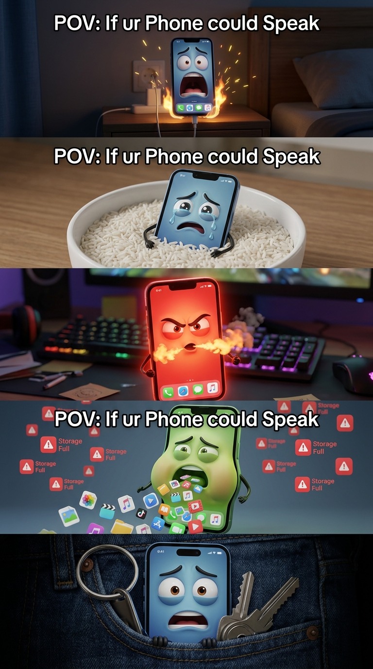 POV If Your Phone Could Speak AI video prompt