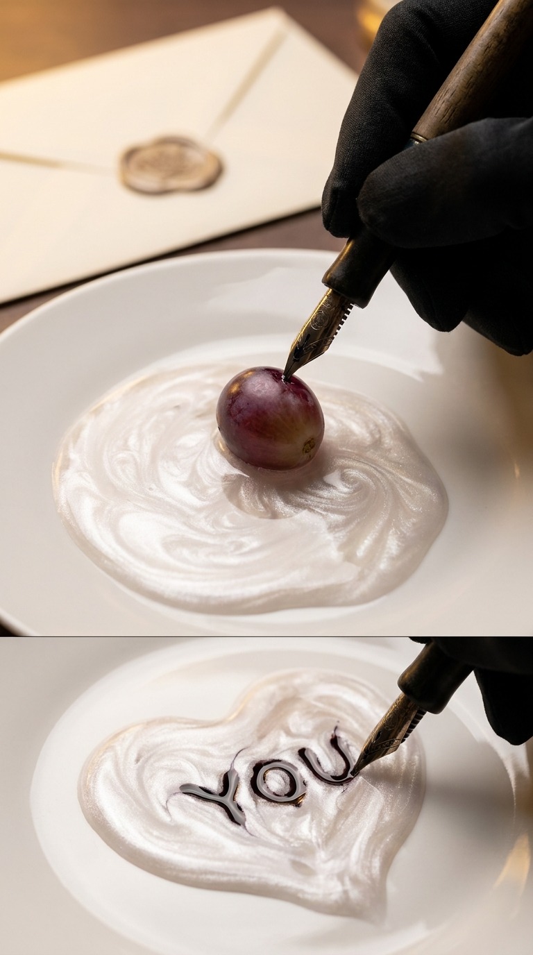 Melting Grape Wax Heart AI video prompt