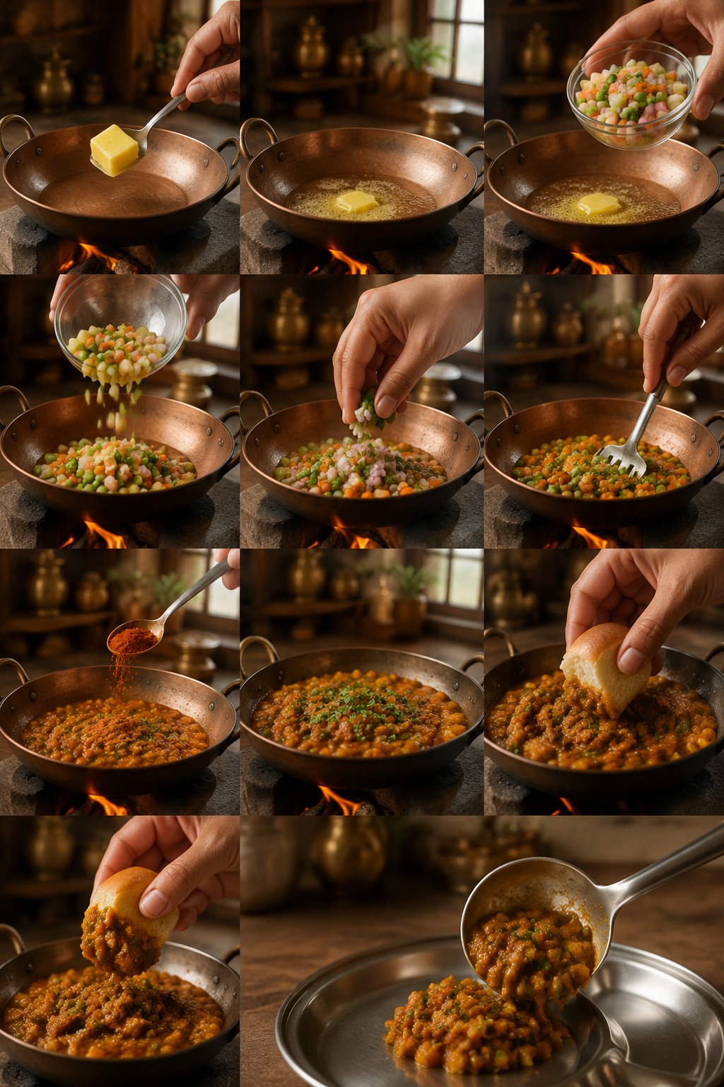 AI Video Prompt: Traditional Mini Stove Cooking ASMR