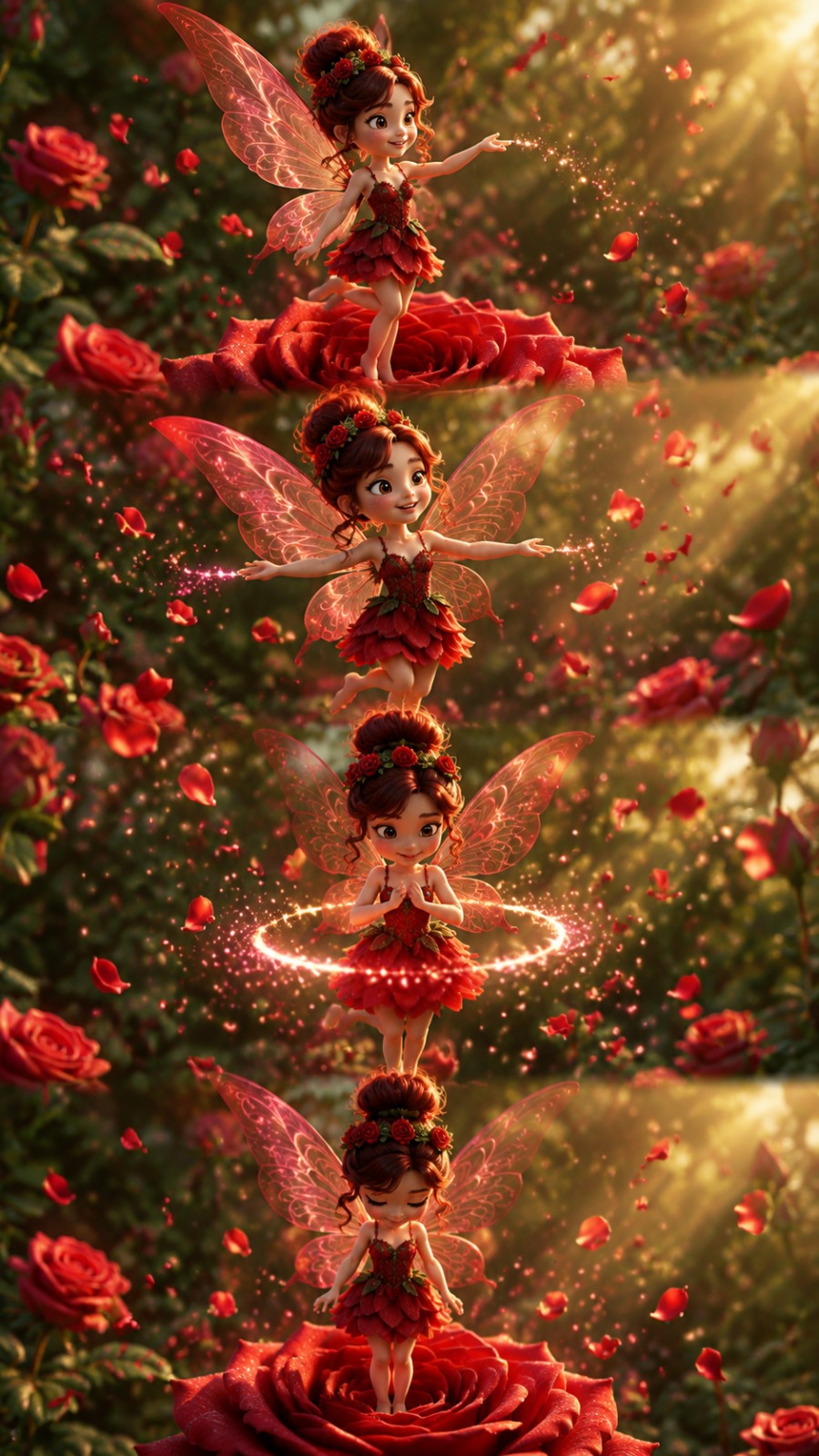 Rose Fairy Dance AI video prompt