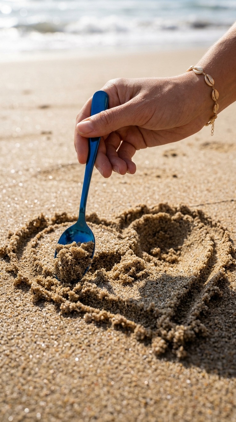 Sand Heart ASMR Art AI video prompt