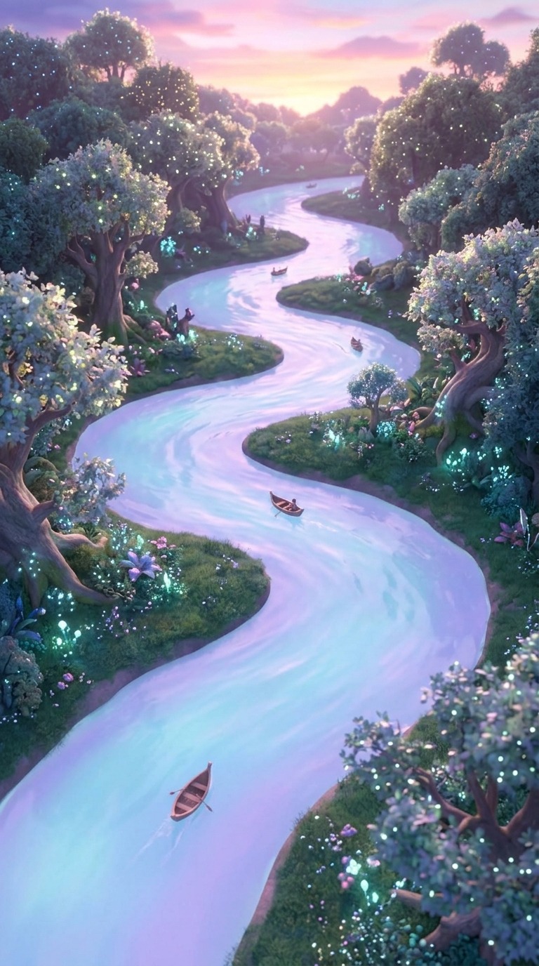 Puppy River Adventure AI video prompt