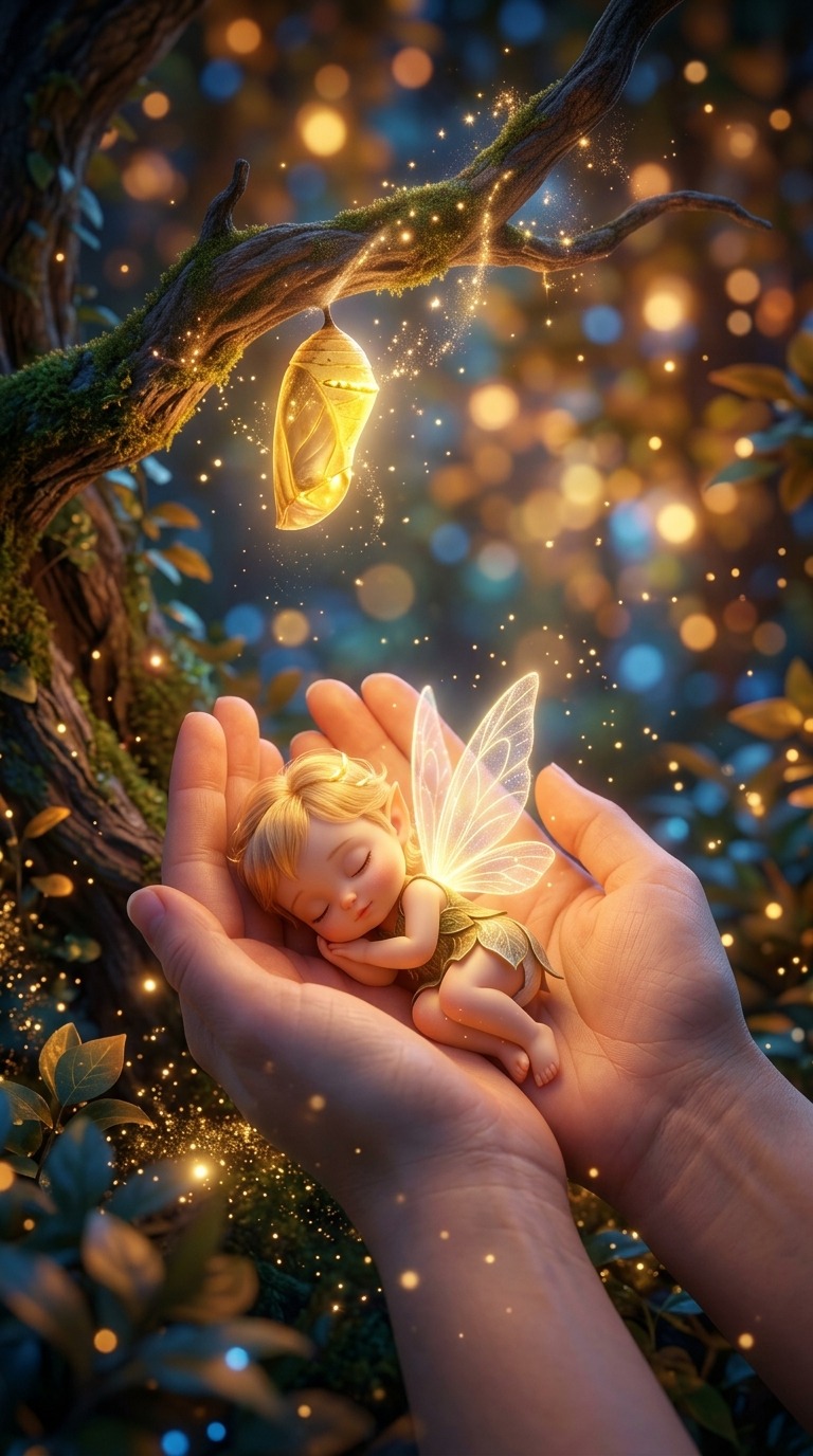 Fairy Baby Hatching Magic AI video prompt