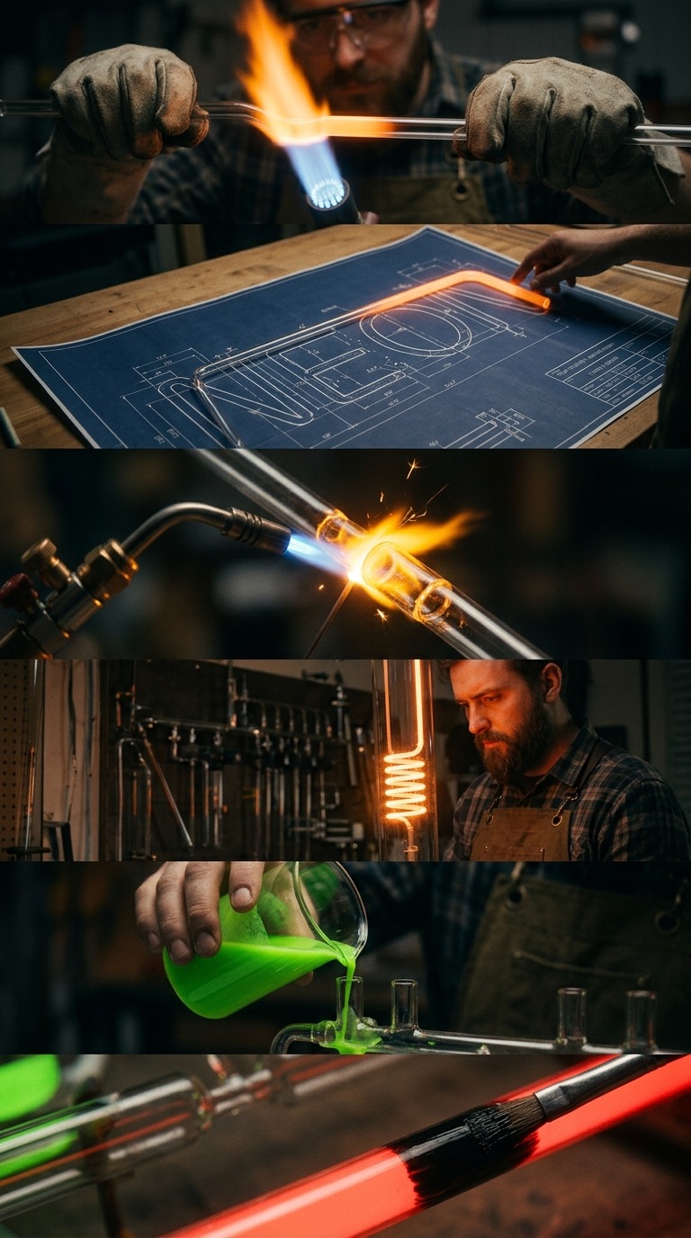 Neon Sign Making Process AI video prompt