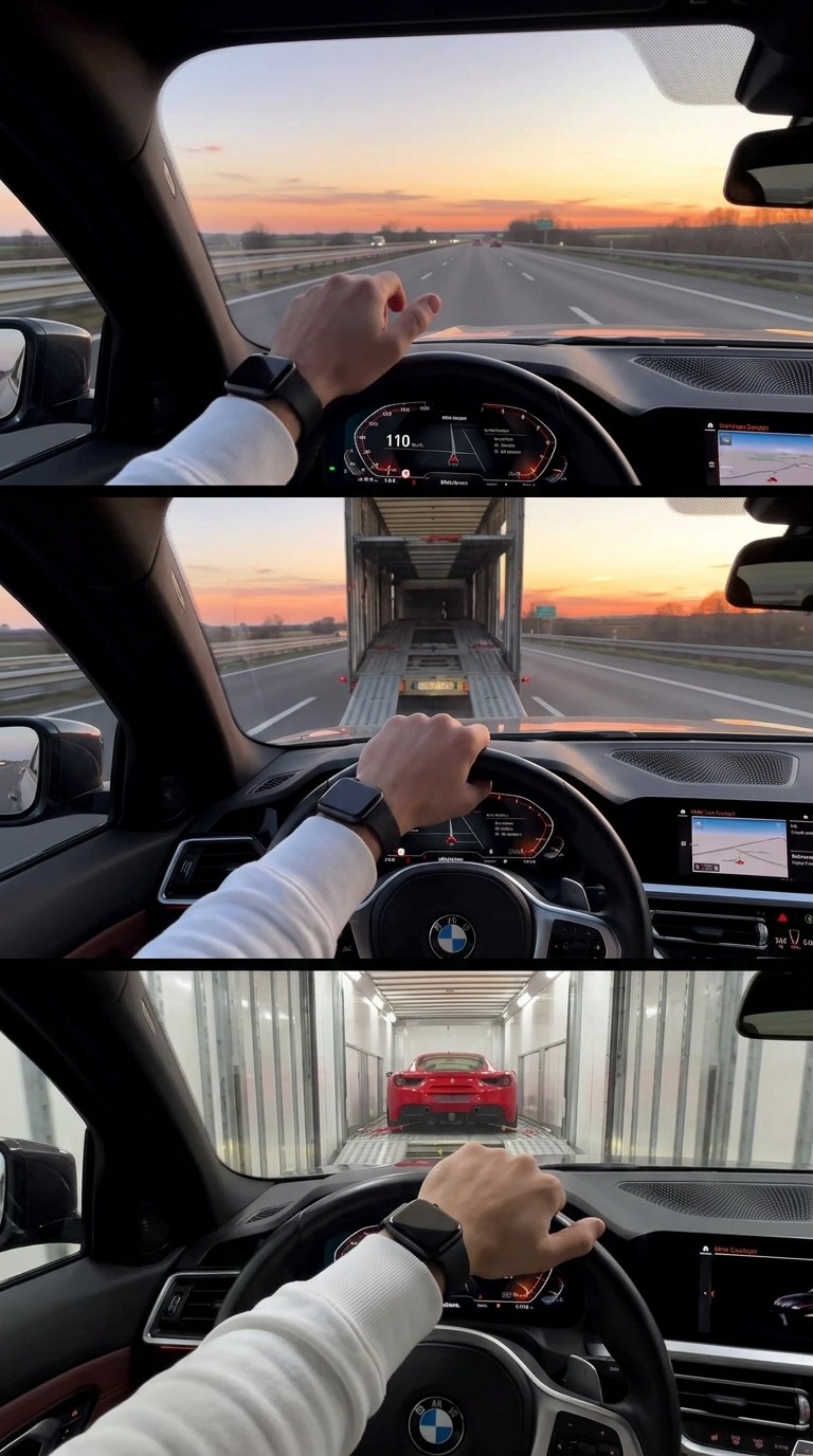 BMW Enters Truck POV AI video prompt