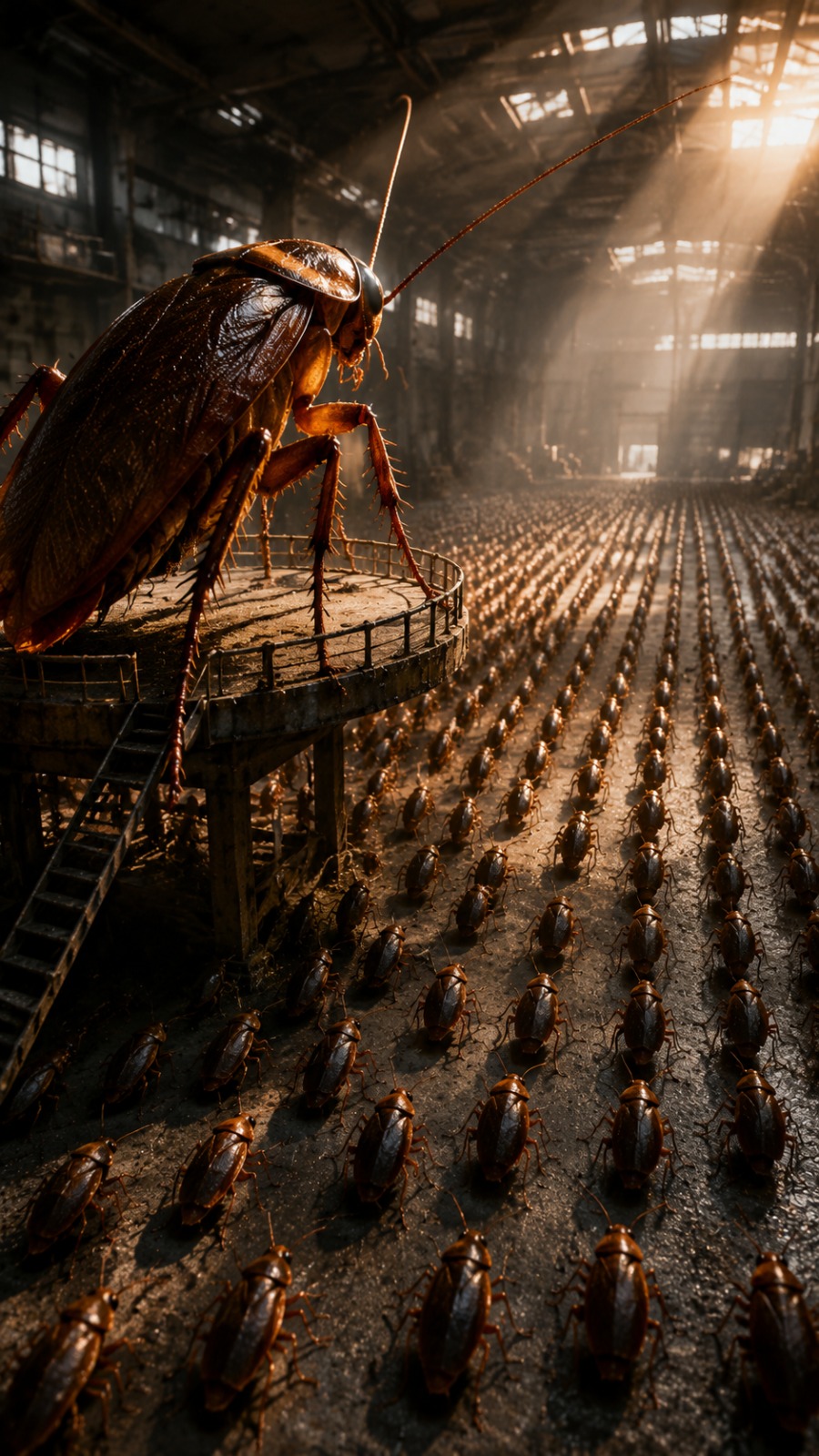 Cockroach Army Battle AI video prompt
