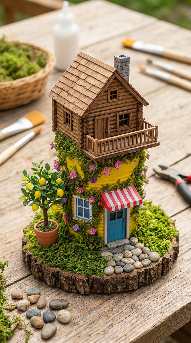 Miniature Tin Can House DIY AI video prompt