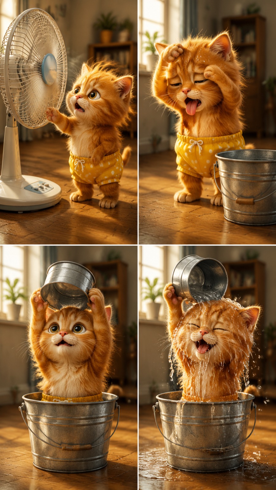 Heatwave Kitten Rescue AI video prompt