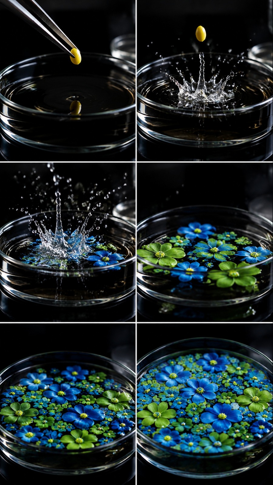 Water Flower Magic Bloom AI video prompt