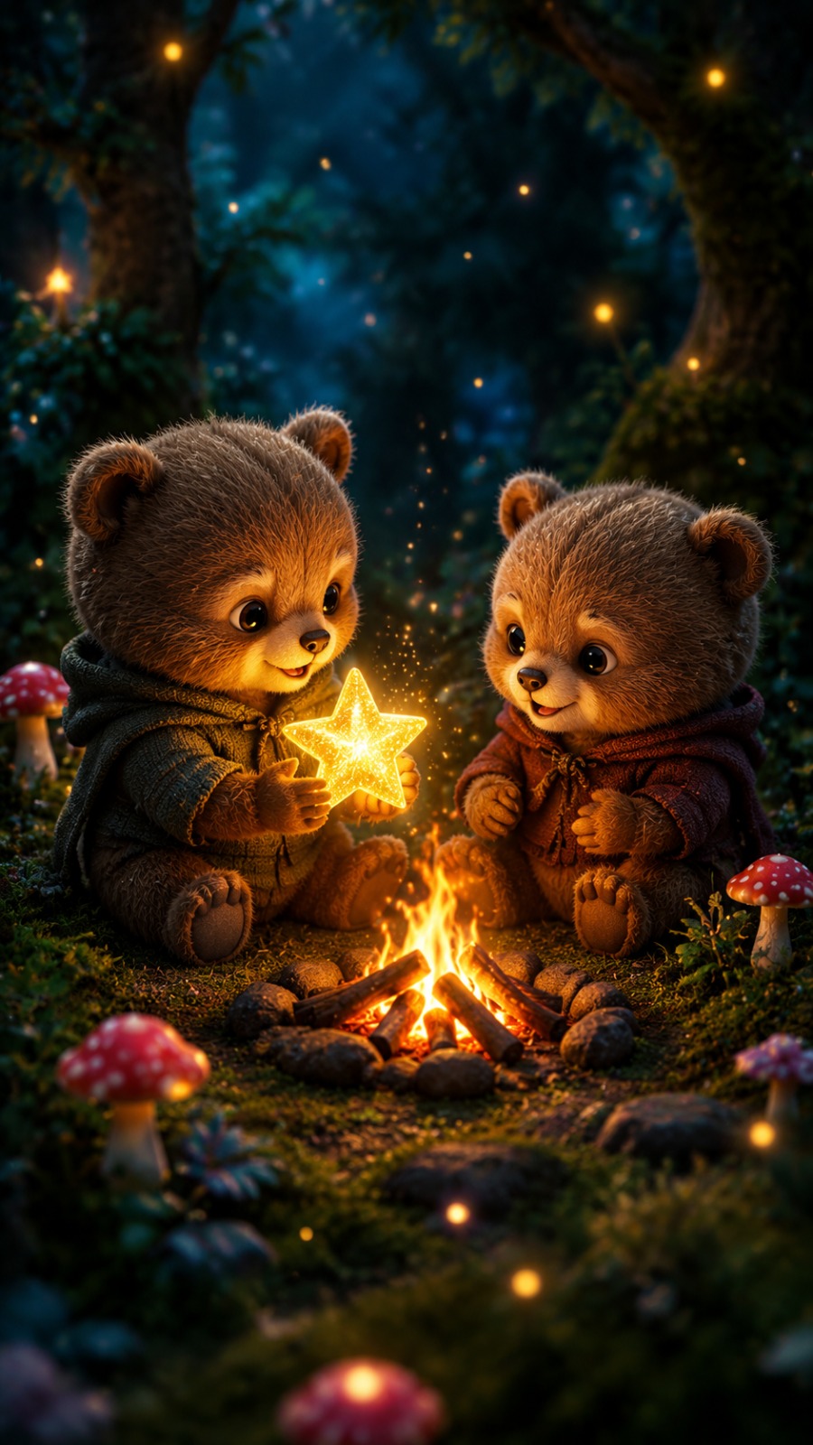 Bear Magic Star AI video prompt