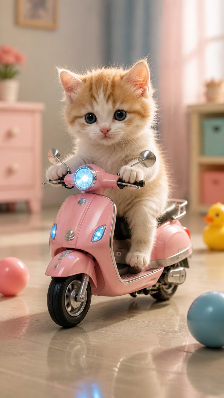 Kitten Scooter Ride AI video prompt
