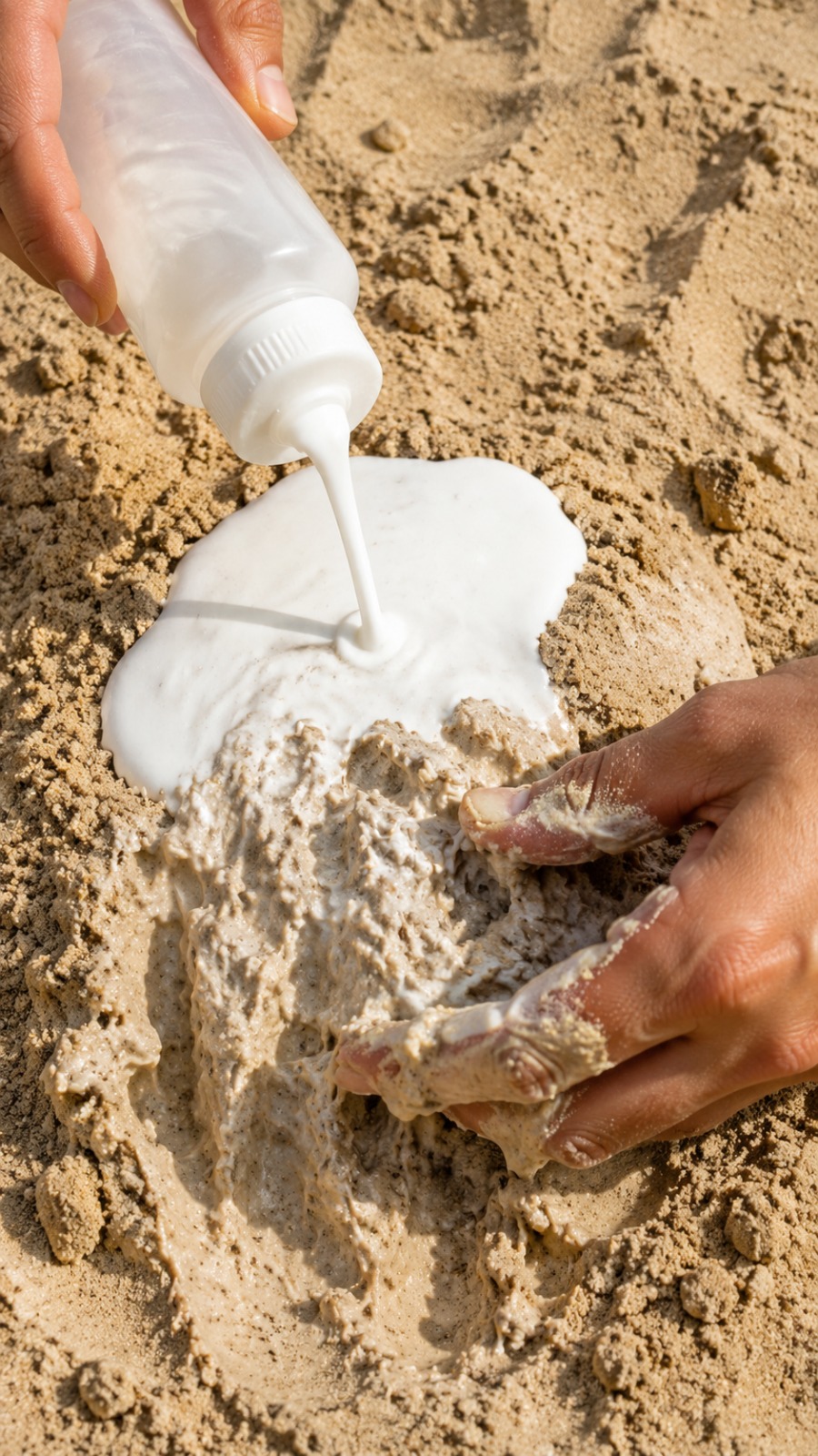 Sand & Liquid Texture ASMR AI video prompt