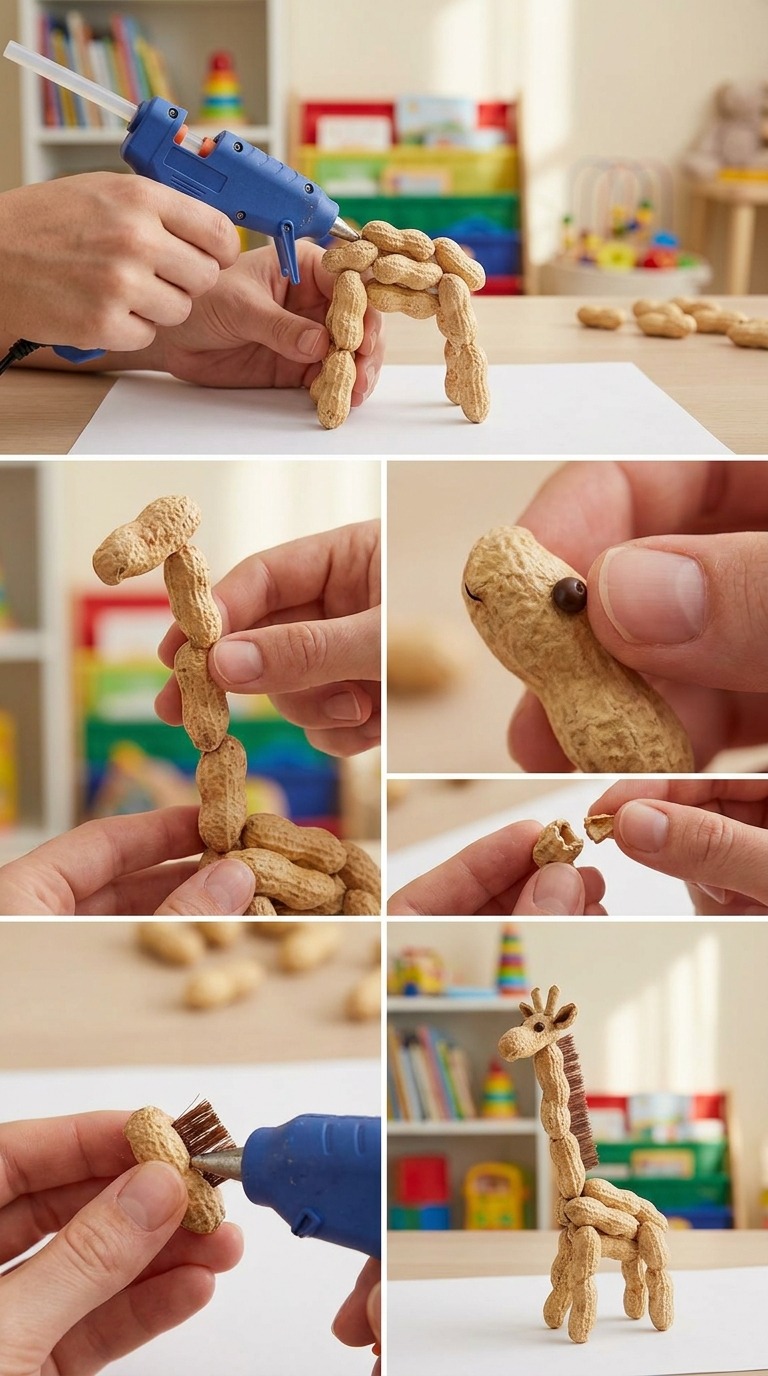 Peanut Shell Giraffe DIY AI video prompt