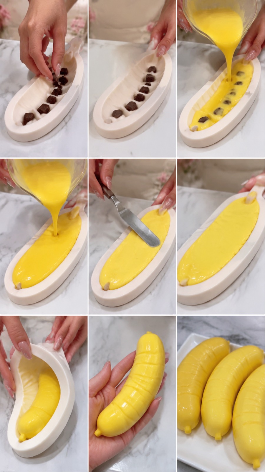 Banana Mold Dessert AI video prompt