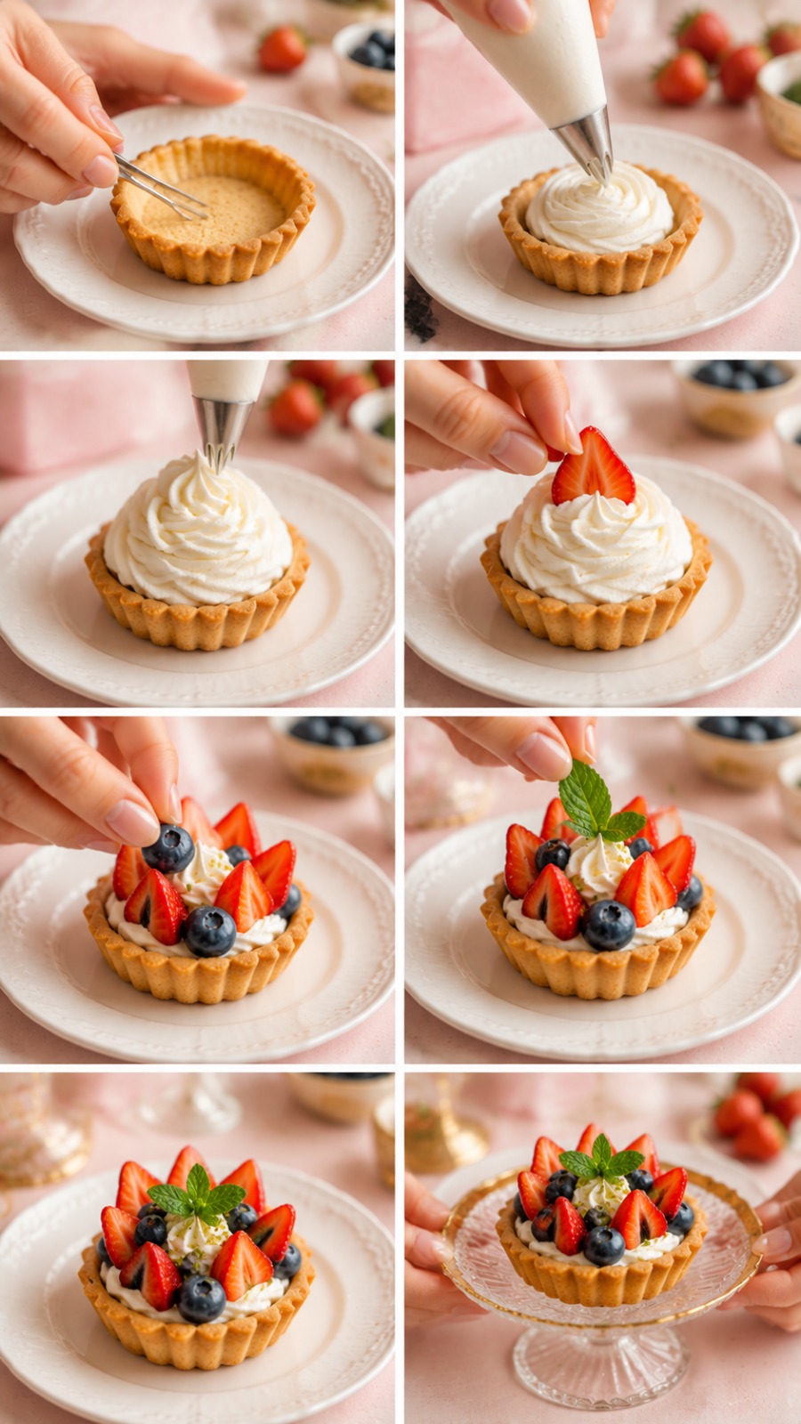 Berry Tart Decoration AI video prompt