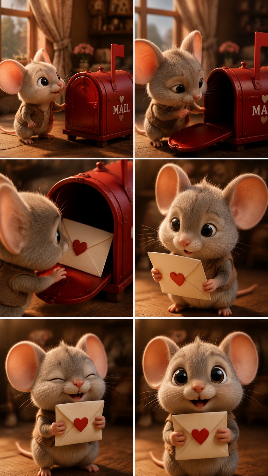 Mouse Love Letter AI video prompt