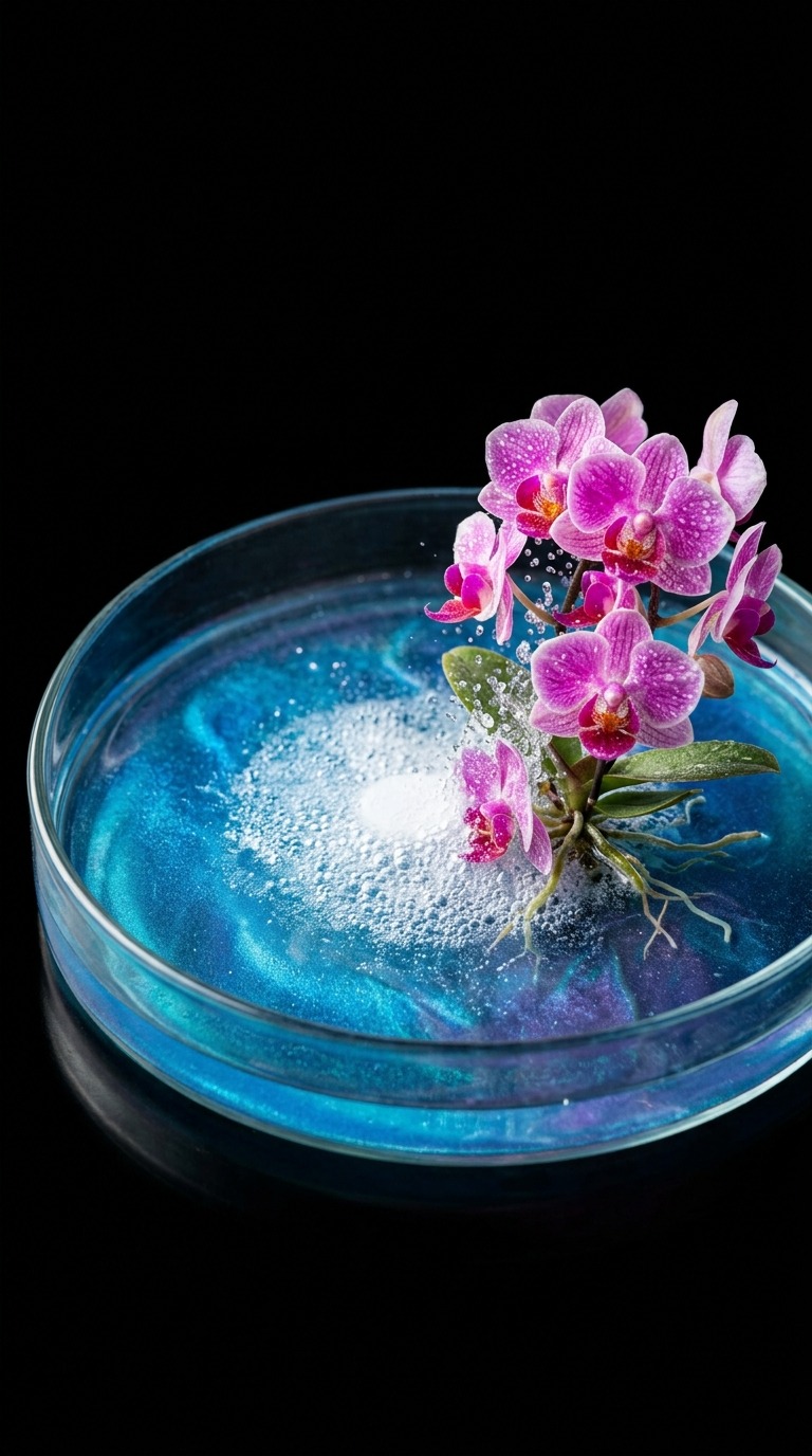 Pill to Orchid Magic AI video prompt