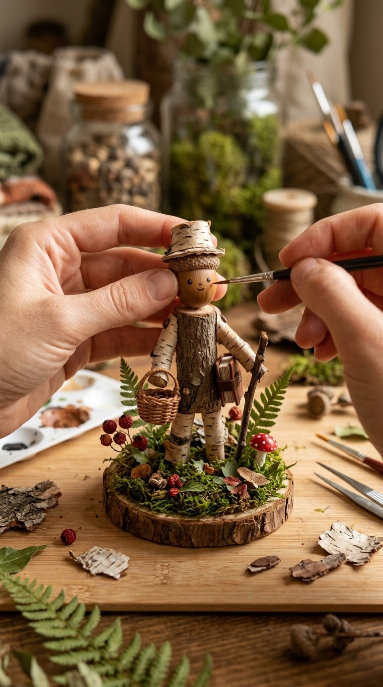 Miniature Forest Figure DIY AI video prompt