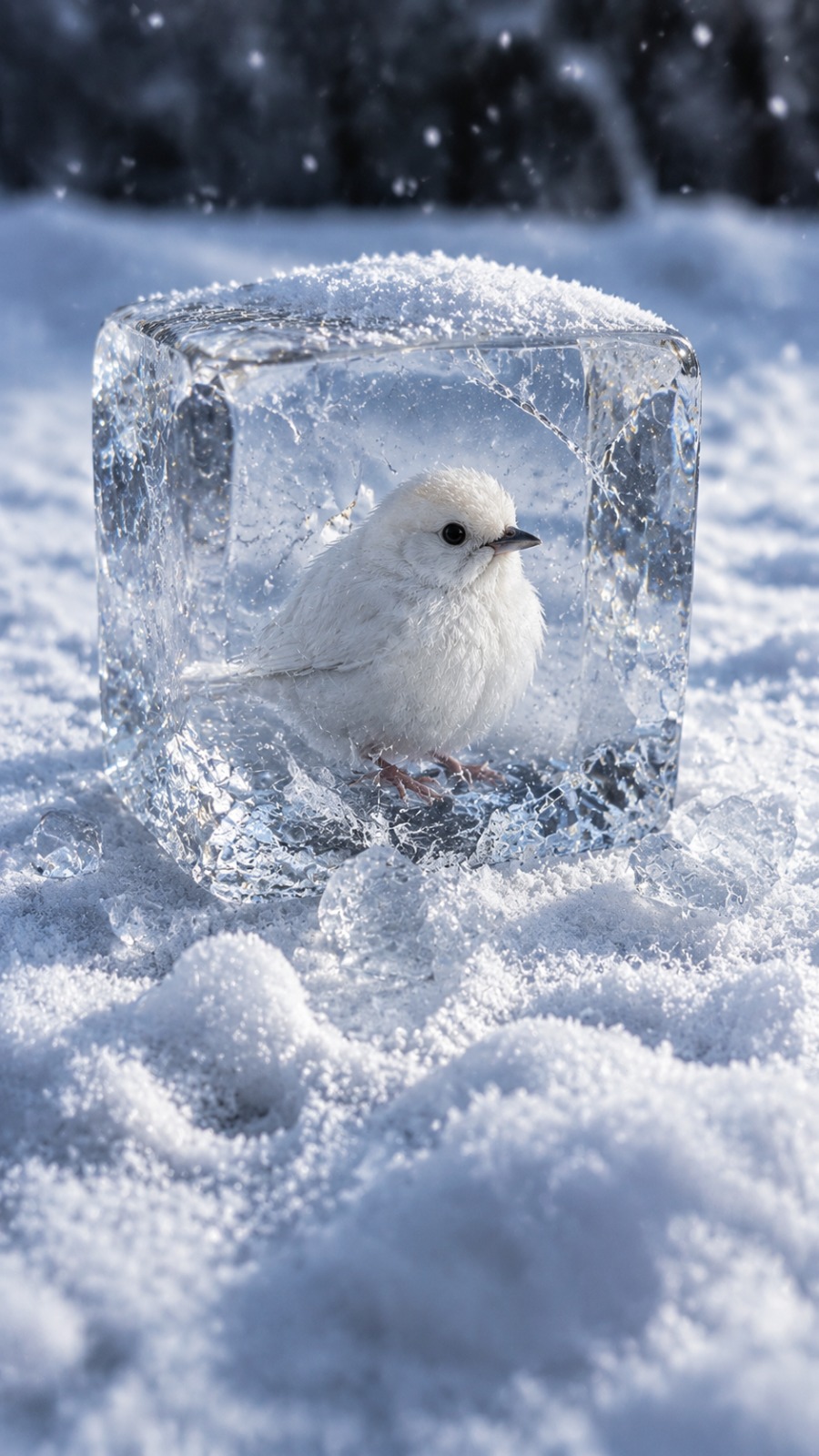 Bird Ice Escape AI video prompt