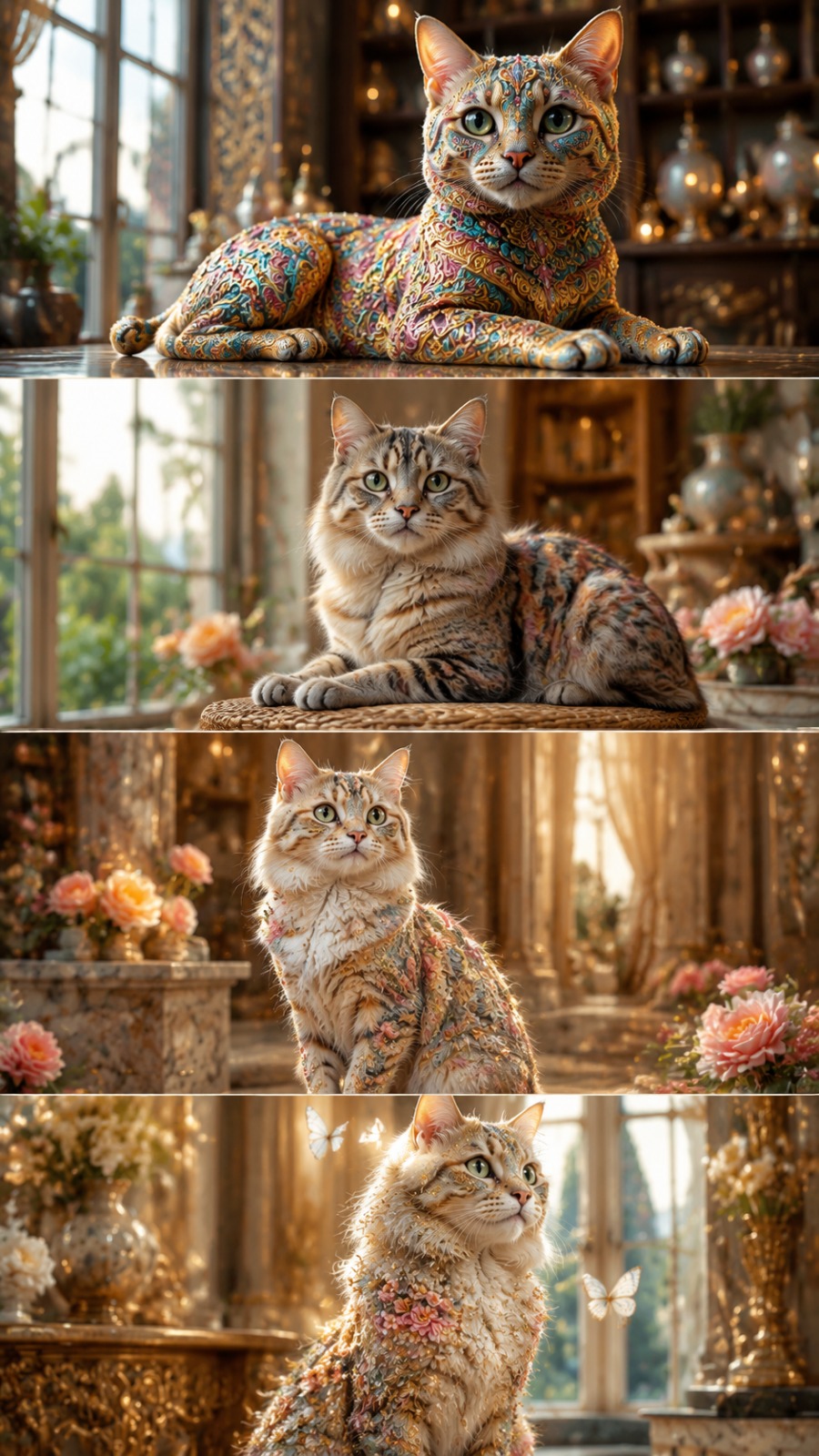 Fantasy Cat Transformation AI video prompt