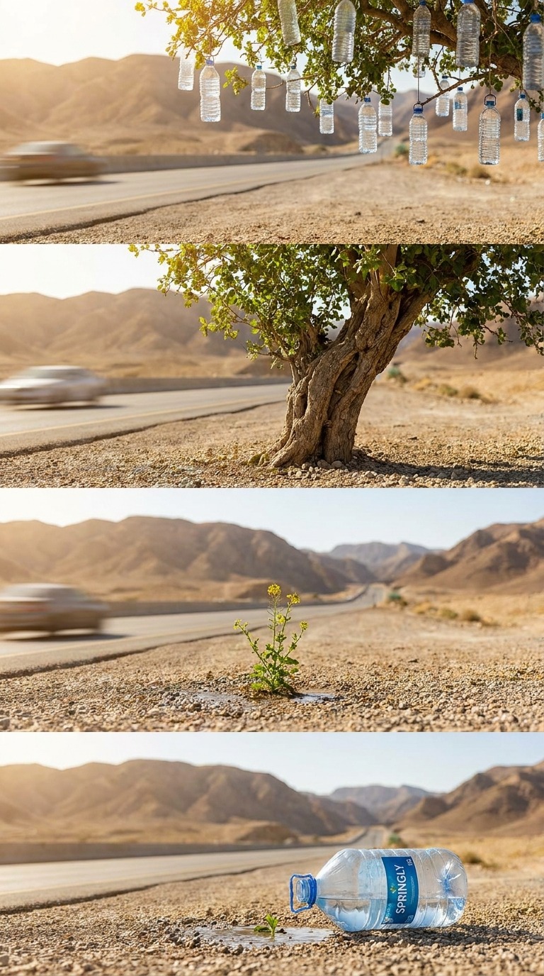 Desert Bottle Tree Growth Time-Lapse AI video prompt